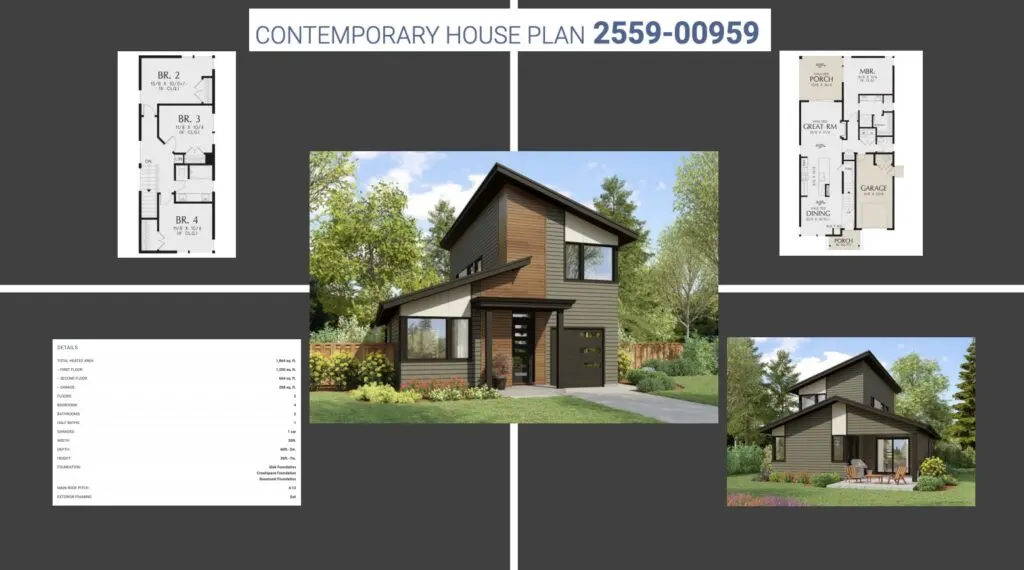 Contemporary home plan at Oberon Preserve